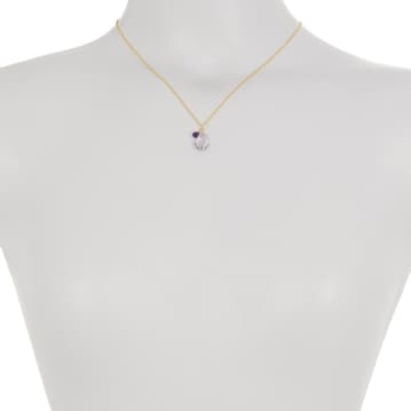 Candela 14k Gold Pink & Dark Amethyst Necklace
